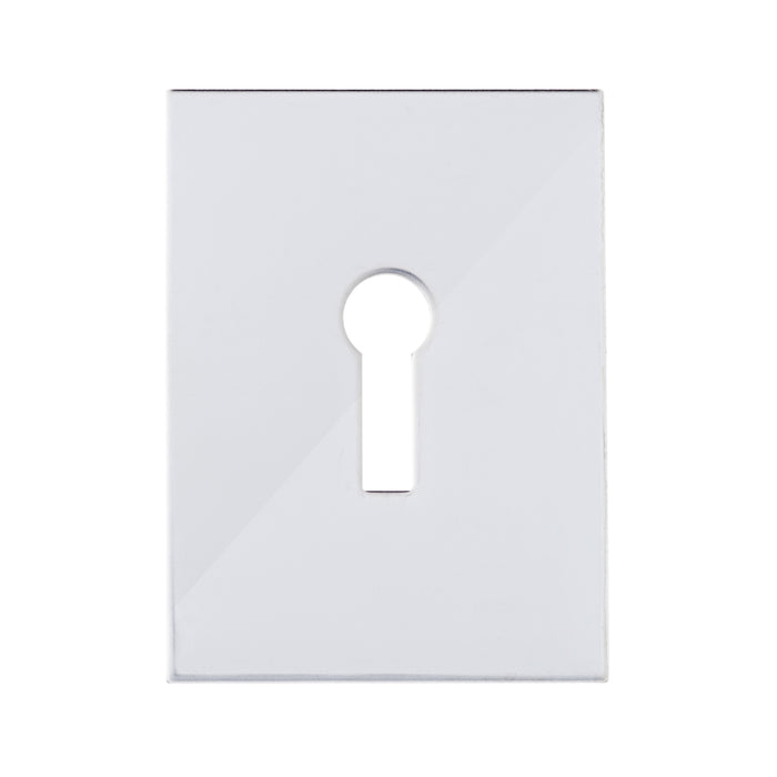 A Grade - Flat Plate - Keyhole- Adhesive - Polished Stainless Steel