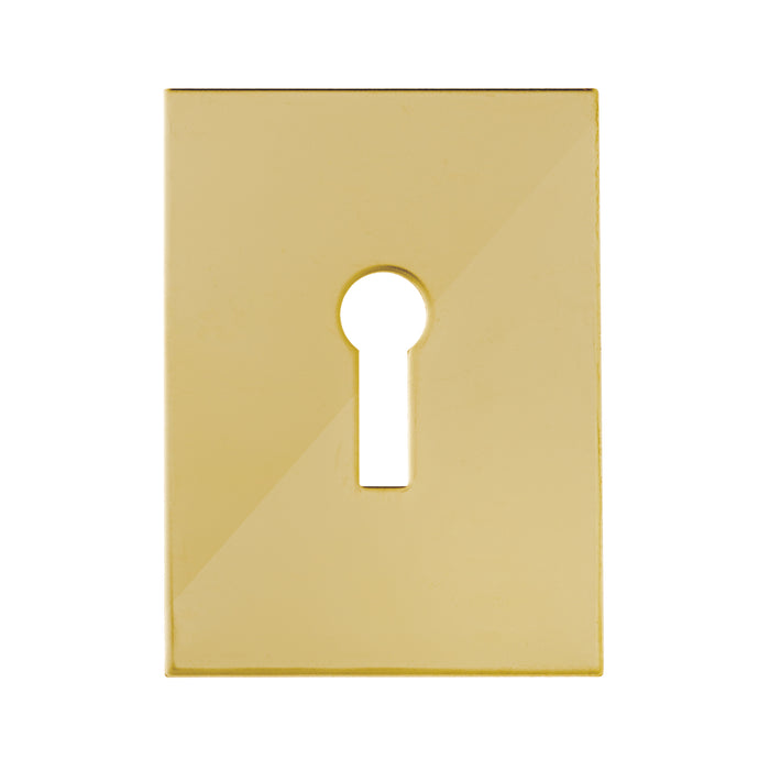 A Grade - Flat Plate - Keyhole- Adhesive - Polished Brass