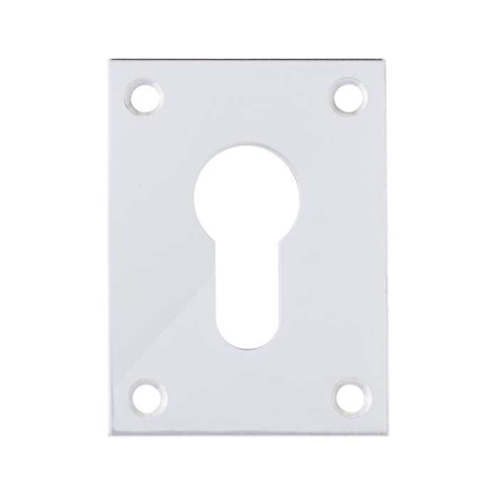 A Grade - Flat Plate - Euro - Screw On Escutcheon - Polished Stainless Steel