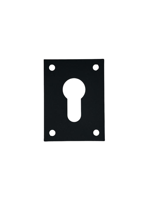 A Grade - Flat Plate - Euro - Screw On Escutcheon - Black