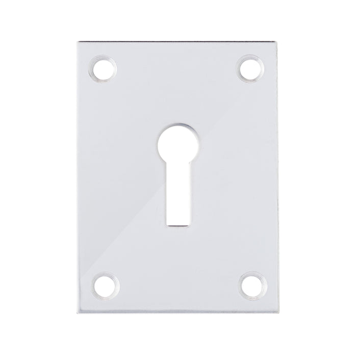 A Grade - Flat Plate - Keyhole- Screw On Escutcheon - Polished Stainless Steel