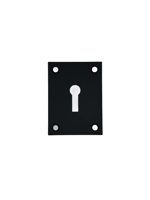 A Grade - Flat Plate - Keyhole- Screw On Escutcheon - Black