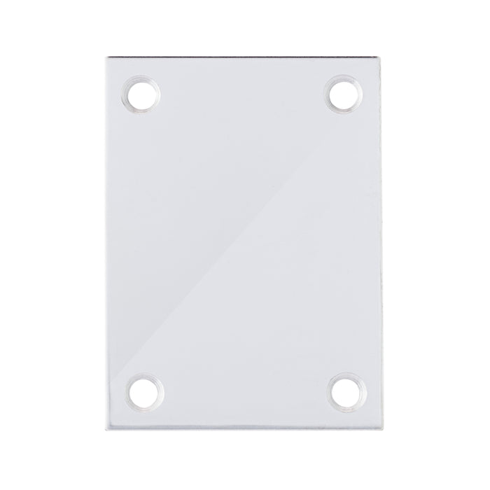 A Grade - Flat Plate - Blank - Screw On Escutcheon - Polished Stainless Steel