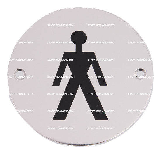 A GRADE Male Toilet Sign Aluminium