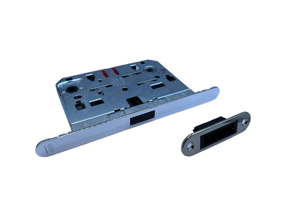 AGB Revolution XT Bathroom Mortice Lock with Magnetic Deadbolt Nickel Plate