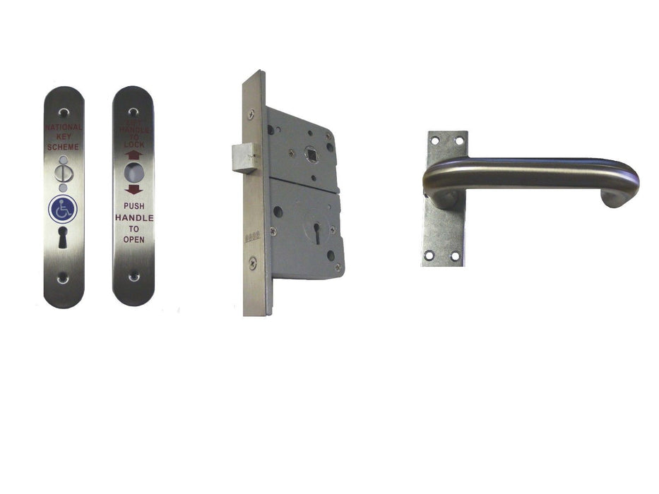 National Key Scheme Disabled Toilet Lock (Right Hand) BARYCOMPLETE.RH.SSS