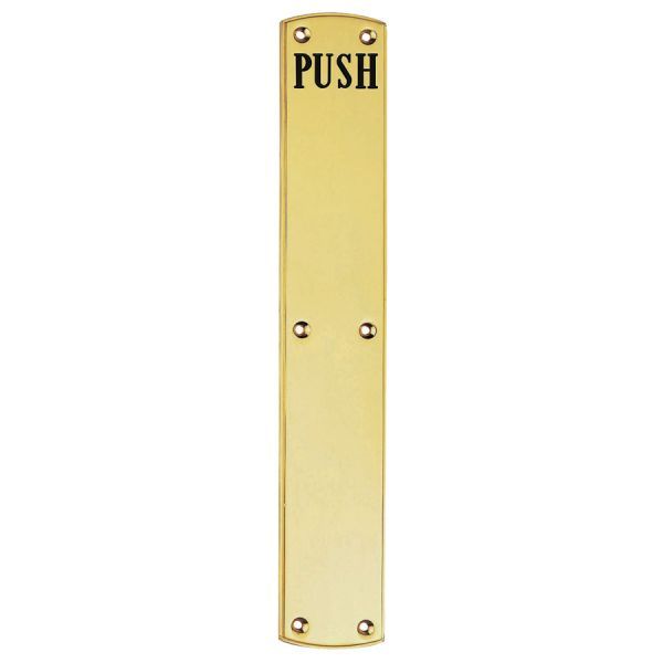 Carlisle Brass PF105E Engraved Large Push Plate