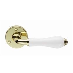 Carlisle Brass PLW PORCELAIN Lever on Round Rose