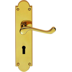 Carlisle M68U VICTORIAN SHAPED SCROLL Lever on Lock Backplate