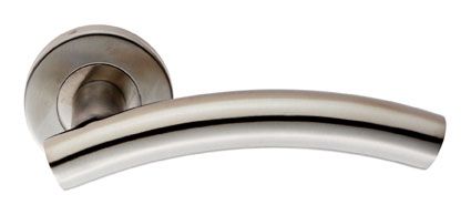 CSL1193SSS STEELWORX 19MM DIA. CURVED LEVER ON SPRUNG ROSE