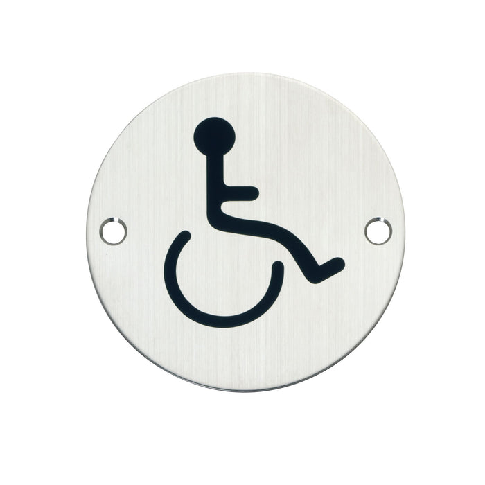 A GRADE Disabled Washroom Indicator Sign Satin Stainless