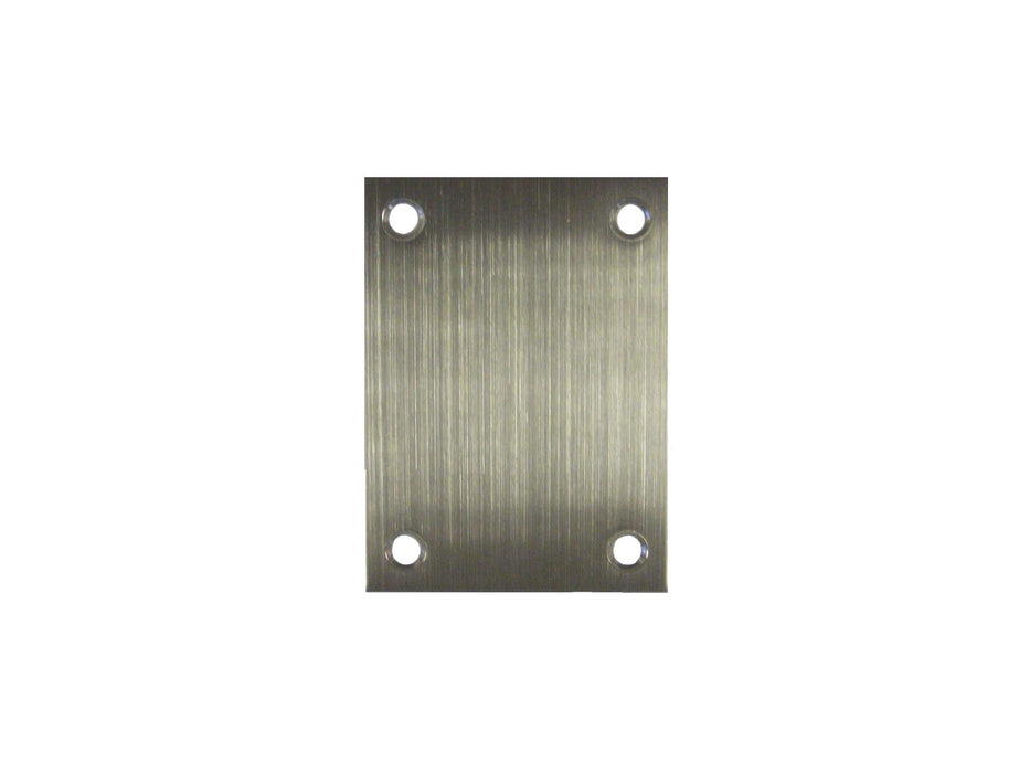 A Grade - Flat Plate - Blank - Screw On Escutcheon - Satin Stainless Steel