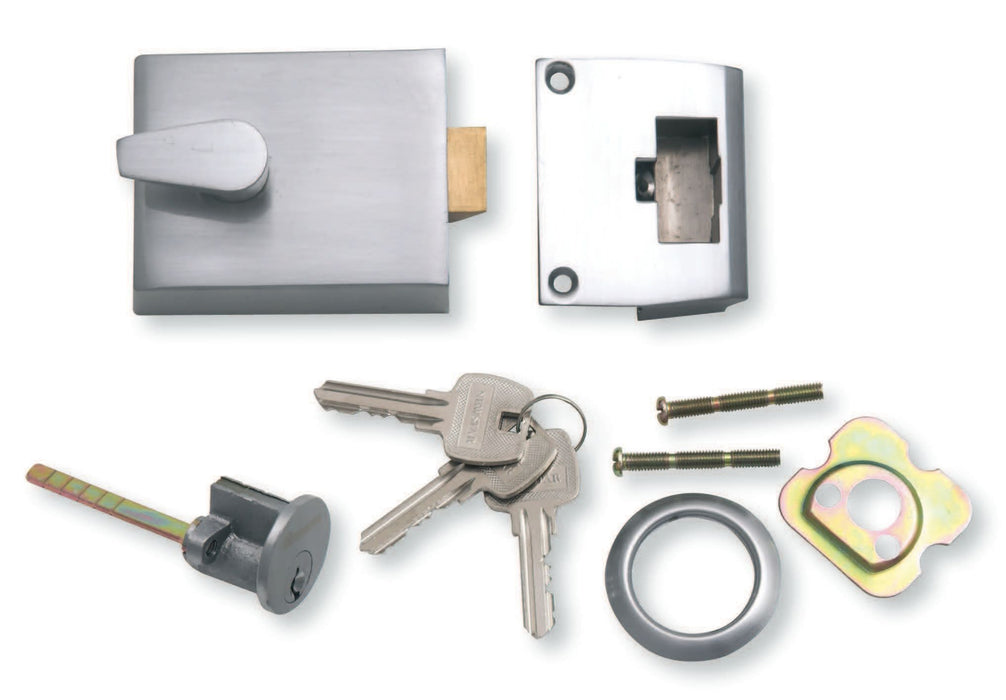 BARY Standard Night Latch Satin Chrome