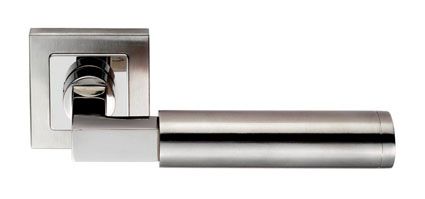 SSL1406 Duo Steel Worx 304 Stainless Steel Square Mitred Lever on Sprung Rose