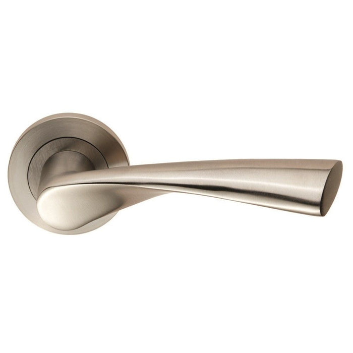 SWL1121.SSS Steelworx Breeze Solid Lever on Round Rose