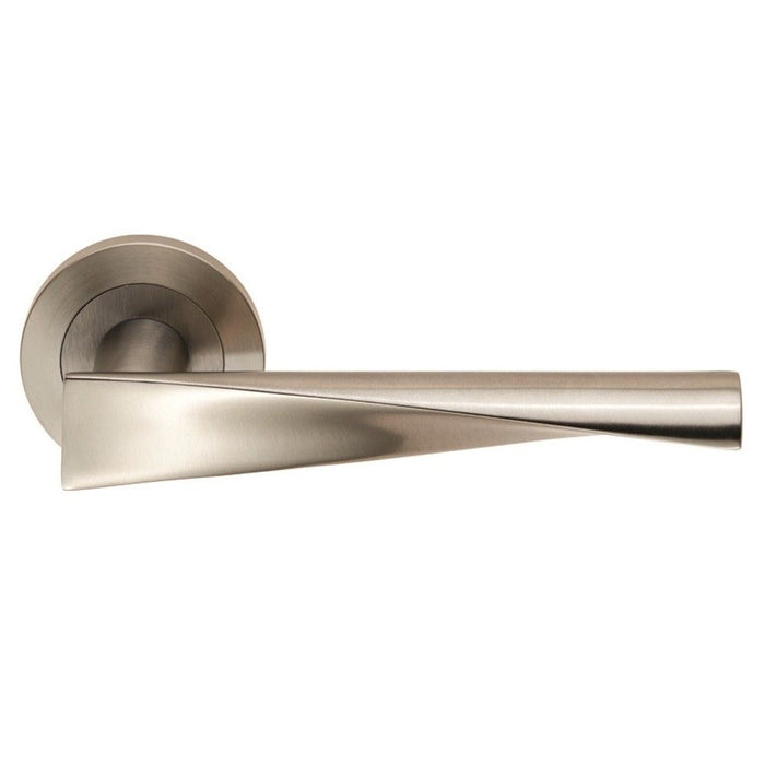 SWL1122.SSS Steelworx Brema Solid Lever on Round Rose