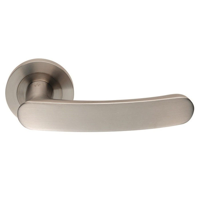 SWL1132.SSS Steelworx Berlino Solid Lever on Round Rose