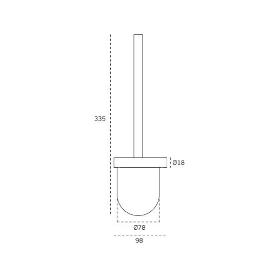 JNF Fine Series Wall Toilet Brush