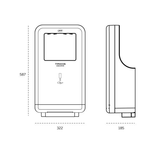 JNF Typhoon Automatic Hand Dryer