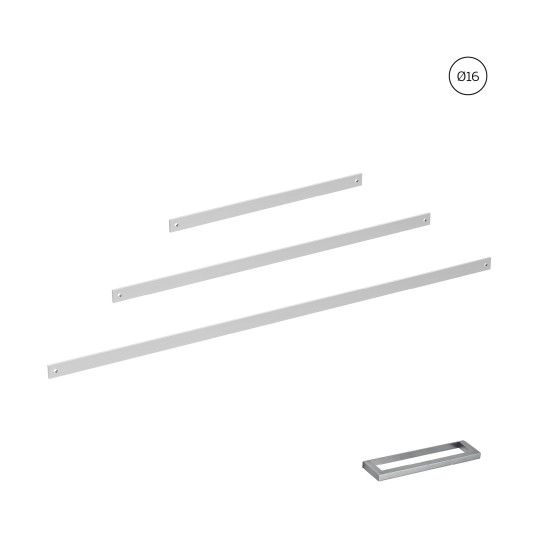 JNF Square Corner Base for Towel Rack Ø16