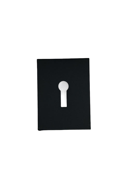A Grade - Flat Plate - Keyhole- Adhesive - Black