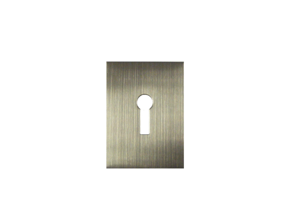 A Grade - Flat Plate - Keyhole- Adhesive - Satin Stainless Steel