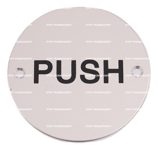 A GRADE Push Sign Aluminium