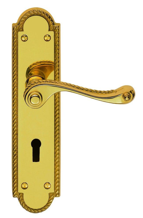 Carlisle Brass FG27 GEORGIAN SHAPED Lever on Lock Backplate