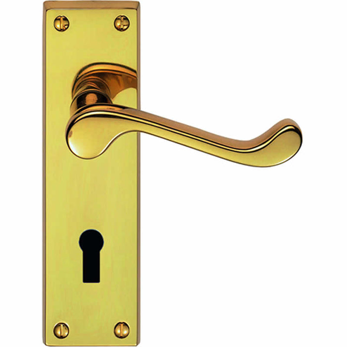 Carlisle DL54 VICTORIAN SCROLL Lever on Lock Backplate