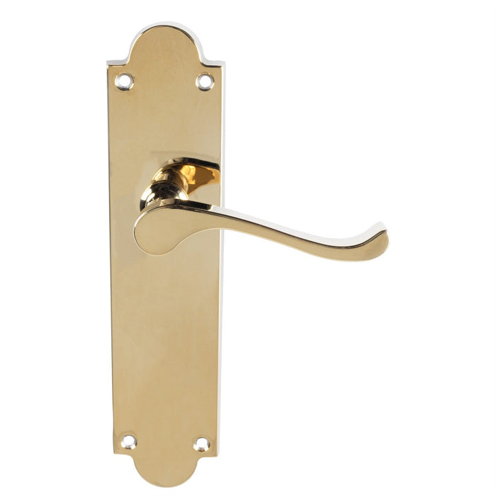 Carlisle Brass Victorian Scroll Lever on Shaped Backplate