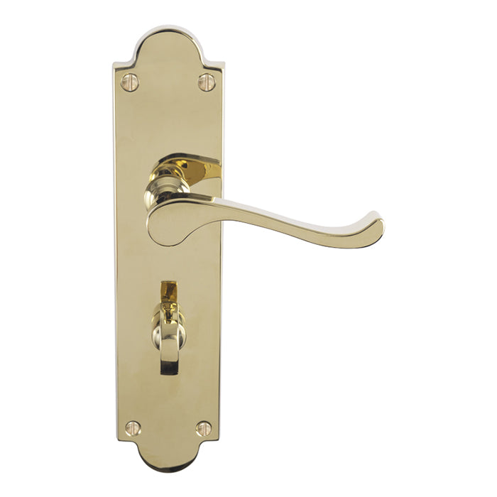 Carlisle Brass Victorian Scroll Lever on Shaped Backplate