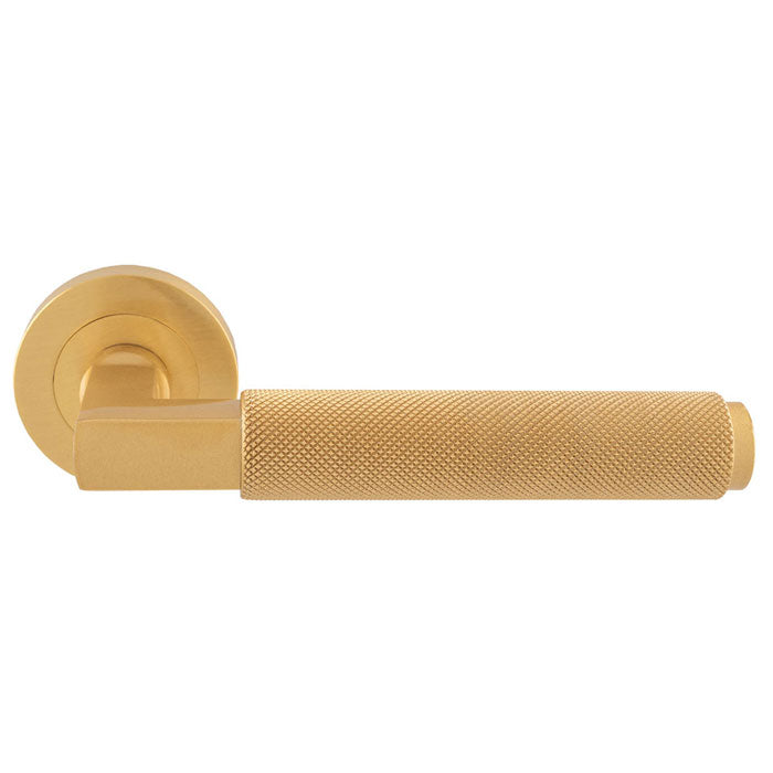Carlisle Brass Terazzo Lever On Round Rose Knurled