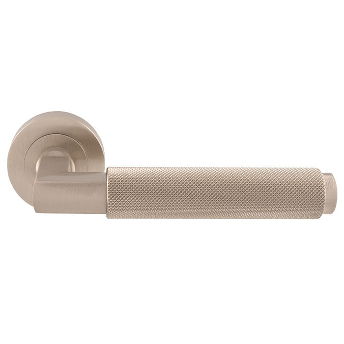 Carlisle Brass Terazzo Lever On Round Rose Knurled