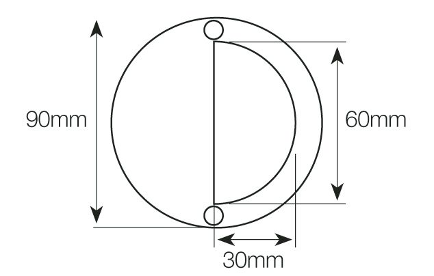A Grade Half Moon Flush Pull KP-3020