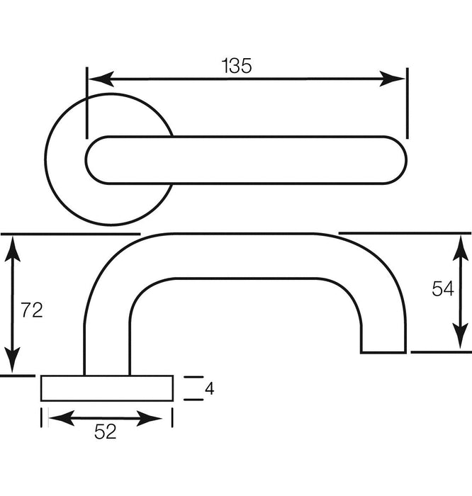 Safety Lever on Round RoseUn-Sprung CL-003.SSS