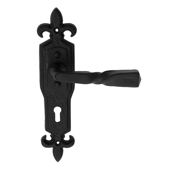 Carlisle Brass Barley Twist Lever on Gothic Backplate
