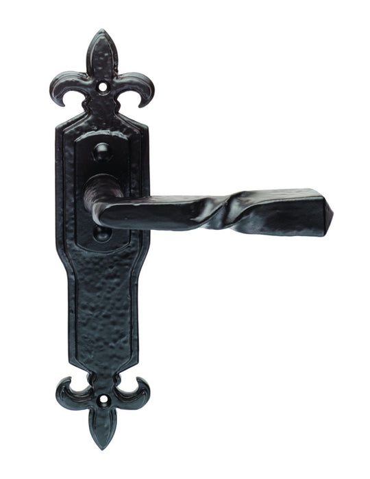 Carlisle Brass Barley Twist Lever on Gothic Backplate