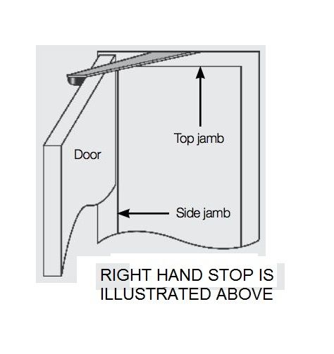 A Grade Over Head Door Stop DH.038LH (Left Hand)